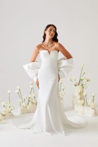 Vestido de novia con lazo Azalea